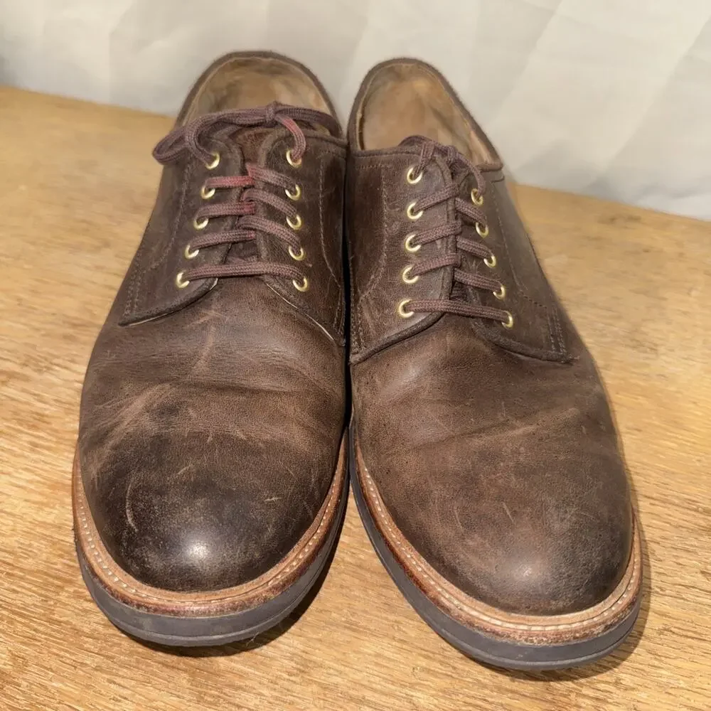 UGG Men 12 Brown Leather Derby Oxford Shoes Lace Comfort Heritage Buisness